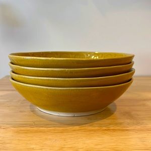 Anthropologie Old Havana Pasta Bowls | Ochre | Set of 4